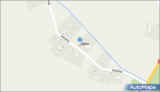 Żaba, Wodna, 6, mapa Żaba