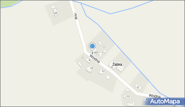 Żaba, Wodna, 8, mapa Żaba
