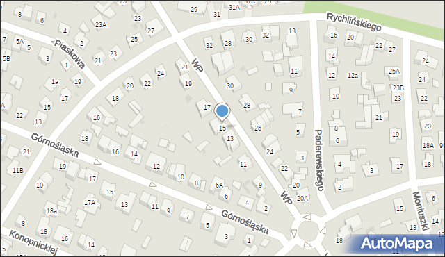 Ząbki, Wojska Polskiego, 15, mapa Ząbki