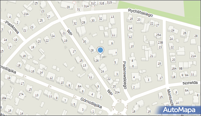 Ząbki, Wojska Polskiego, 26B, mapa Ząbki