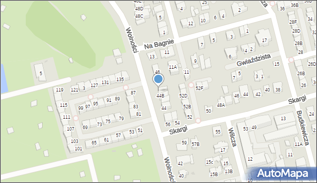 Ząbki, Wolności, 44C, mapa Ząbki