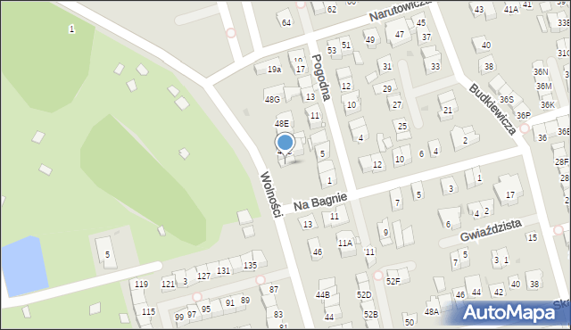 Ząbki, Wolności, 48b, mapa Ząbki
