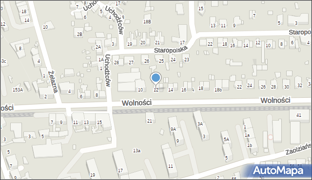 Zabrze, Wolności, 12, mapa Zabrza