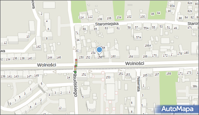 Zabrze, Wolności, 156, mapa Zabrza