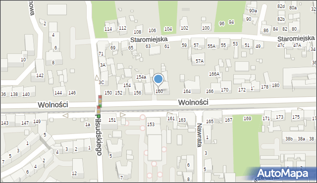 Zabrze, Wolności, 160, mapa Zabrza