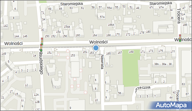 Zabrze, Wolności, 163A, mapa Zabrza