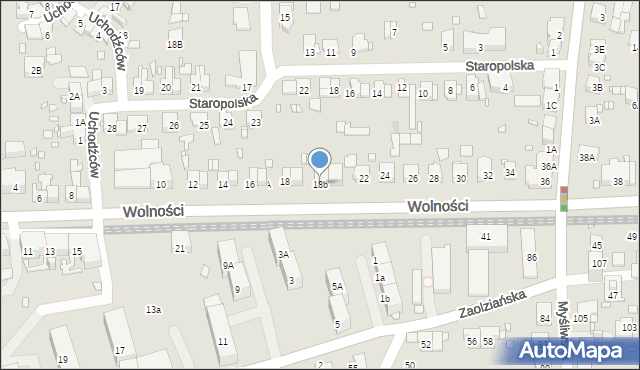 Zabrze, Wolności, 18b, mapa Zabrza