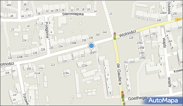 Zabrze, Wolności, 223, mapa Zabrza