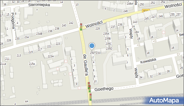 Zabrze, Wolności, 231, mapa Zabrza