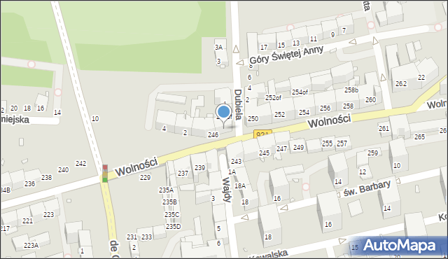 Zabrze, Wolności, 248, mapa Zabrza