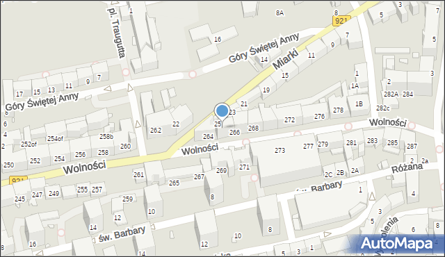 Zabrze, Wolności, 266of, mapa Zabrza