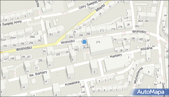 Zabrze, Wolności, 271, mapa Zabrza