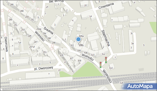 Zabrze, Wolności, 306of, mapa Zabrza