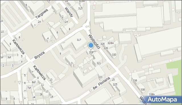 Zabrze, Wolności, 319, mapa Zabrza