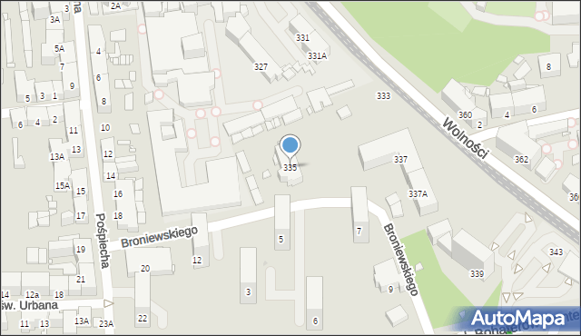 Zabrze, Wolności, 335, mapa Zabrza