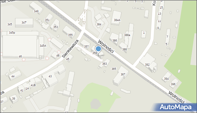 Zabrze, Wolności, 361, mapa Zabrza