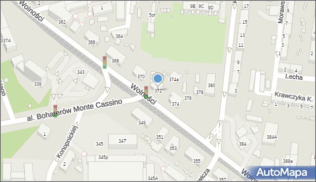 Zabrze, Wolności, 372, mapa Zabrza