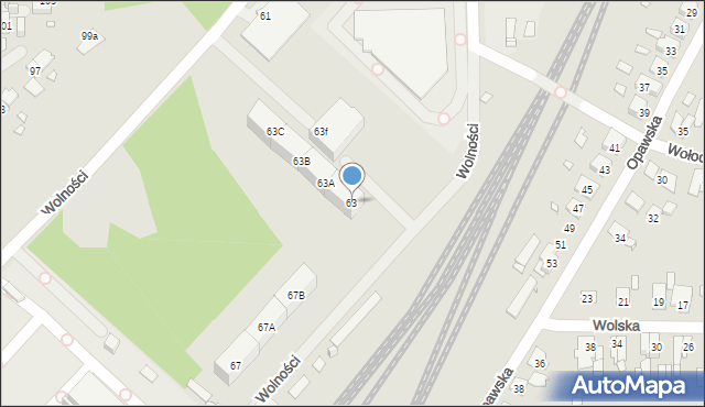 Zabrze, Wolności, 63, mapa Zabrza
