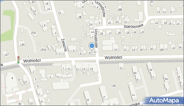 Zabrze, Wolności, 8A, mapa Zabrza