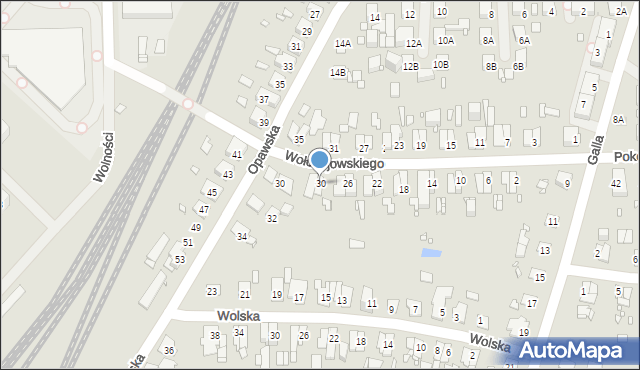 Zabrze, Wołodyjowskiego Michała, 30, mapa Zabrza