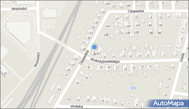 Zabrze, Wołodyjowskiego Michała, 35, mapa Zabrza