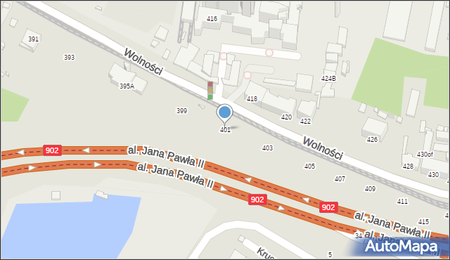 Zabrze, Wolności, 401, mapa Zabrza