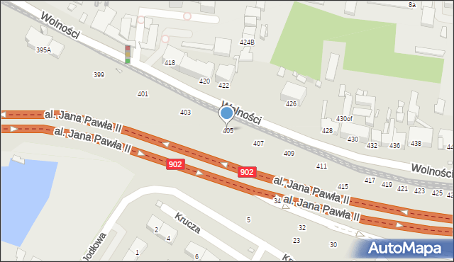 Zabrze, Wolności, 405, mapa Zabrza