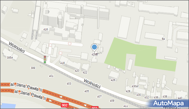 Zabrze, Wolności, 424B, mapa Zabrza