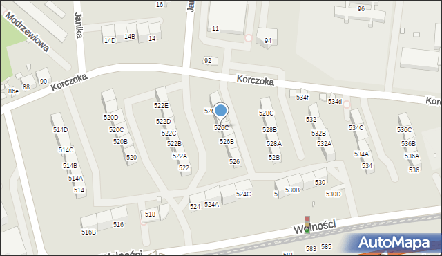 Zabrze, Wolności, 526C, mapa Zabrza