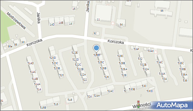 Zabrze, Wolności, 526D, mapa Zabrza