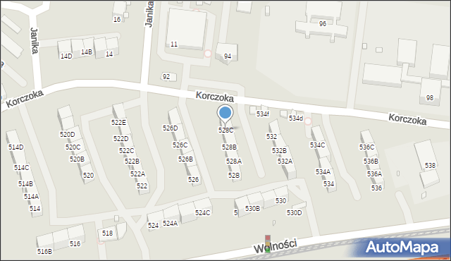 Zabrze, Wolności, 528C, mapa Zabrza