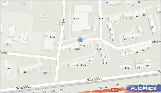 Zabrze, Wolności, 544A, mapa Zabrza