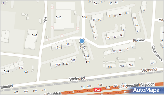 Zabrze, Wolności, 546C, mapa Zabrza