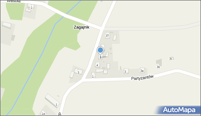 Zagajnik, Wojska Polskiego, 6, mapa Zagajnik