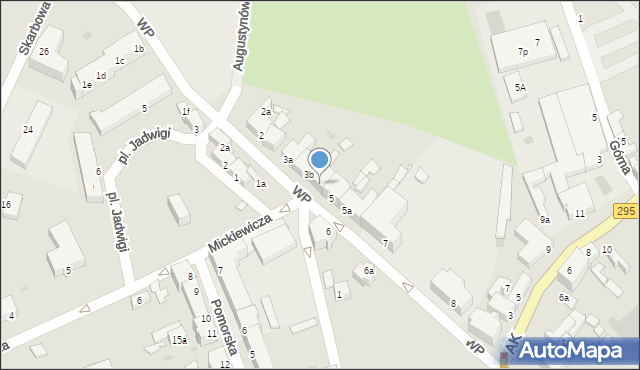 Żagań, Wojska Polskiego, 4, mapa Żagań