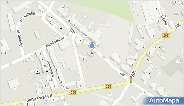 Żagań, Wojska Polskiego, 6a, mapa Żagań