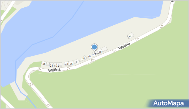 Zagórze Śląskie, Wodna, 43, mapa Zagórze Śląskie