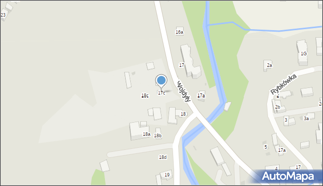 Zakopane, Wojdyły, 17c, mapa Zakopanego