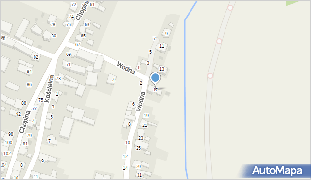Zakrzów, Wodna, 17, mapa Zakrzów