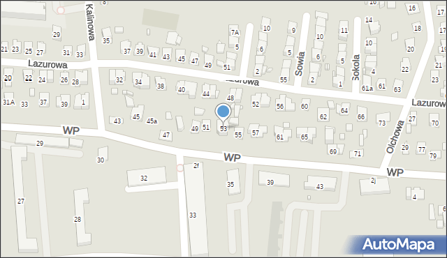 Zamość, Wojska Polskiego, 53, mapa Zamościa