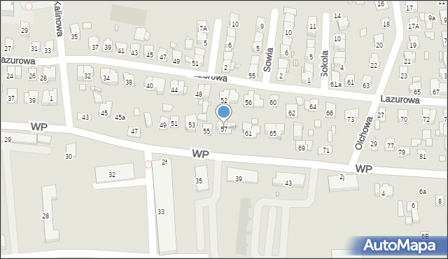 Zamość, Wojska Polskiego, 57, mapa Zamościa