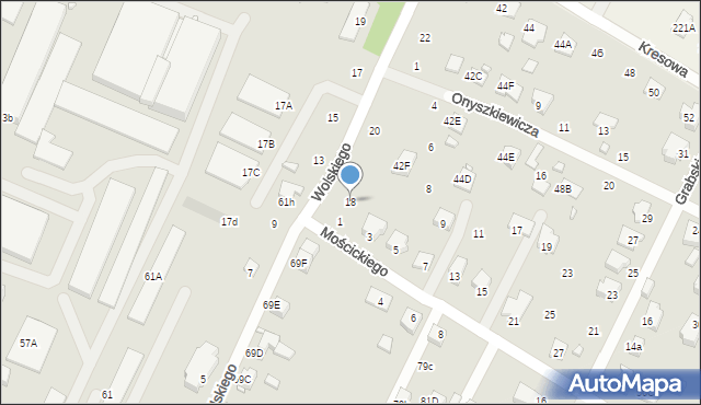 Zamość, Wolskiego Feliksa, 18, mapa Zamościa
