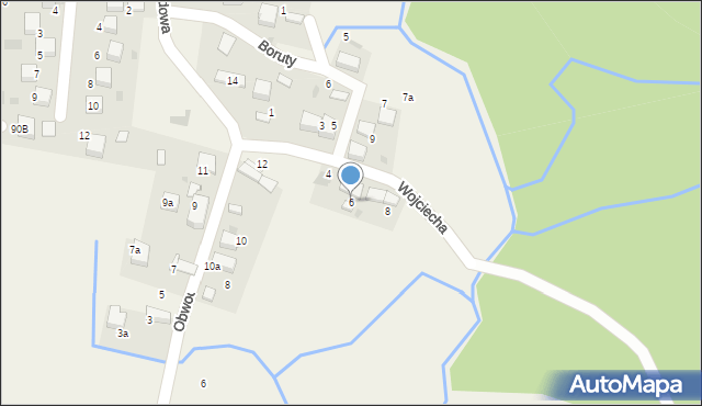 Żarki, Wojciecha, 6, mapa Żarki