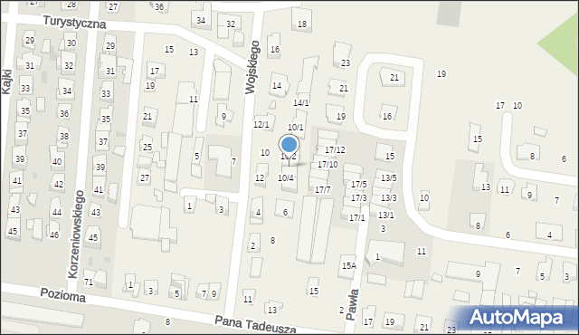 Zaścianki, Wojskiego, 10/3, mapa Zaścianki