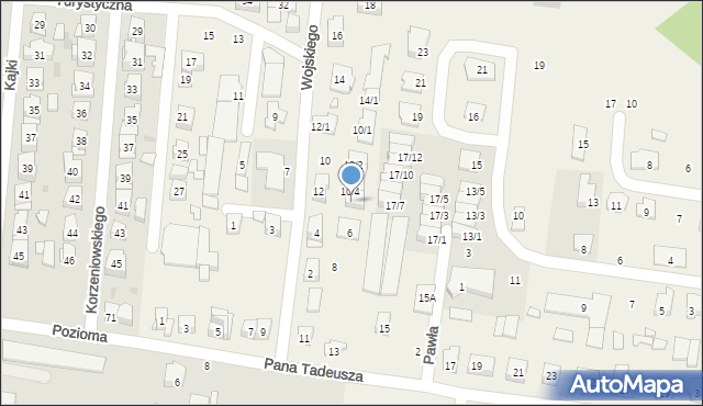 Zaścianki, Wojskiego, 10/5, mapa Zaścianki