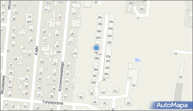 Zaścianki, Wojskiego, 28h, mapa Zaścianki