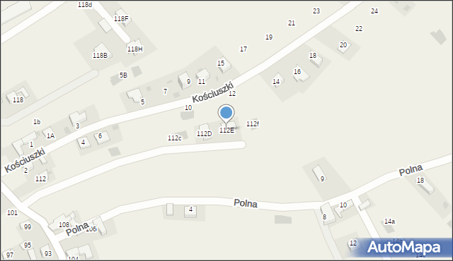 Zaskale, Wojtyły Karola, kard., 112E, mapa Zaskale