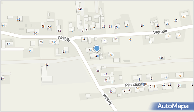 Zaskale, Wojtyły Karola, kard., 48, mapa Zaskale