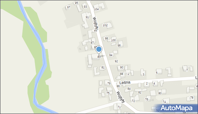 Zaskale, Wojtyły Karola, kard., 83, mapa Zaskale