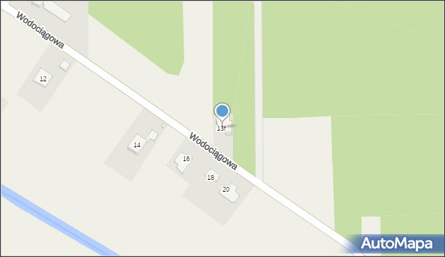 Zawada, Wodociągowa, 13f, mapa Zawada
